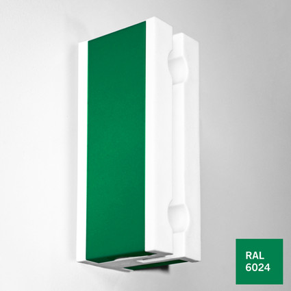 Fisso Unico grön, flaggfäste och väggdistans i samma produkt