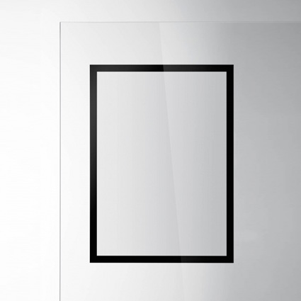Fönsterficka A3 svart, flyttbar UV-säker affischficka med magnetfunktion