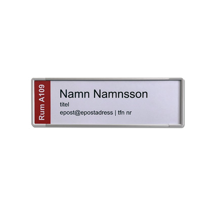 Signcode 210x65mm, vggmonterad med enkelt informationsbyte