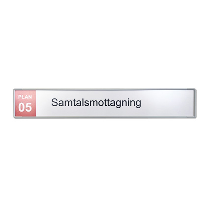 Signcode 420x65mm, vggmonterad med enkelt informationsbyte