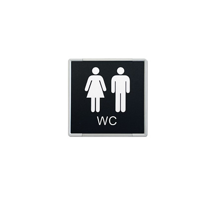 Signcode 105x105mm, vggmonterad med enkelt informationsbyte