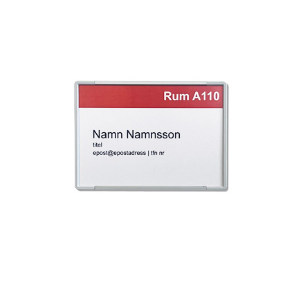 Signcode A6, 105x148mm, vggmonterad med enkelt informationsbyte