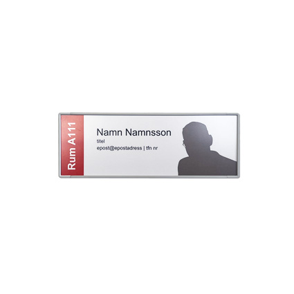 Signcode 297x105mm, vggmonterad med enkelt informationsbyte