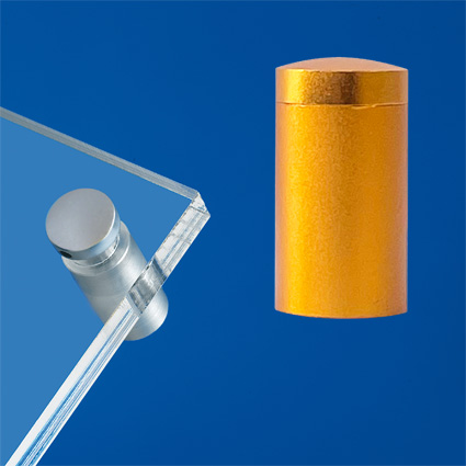 FISSO Mix alu 13/20, vnstergngad skyltdistans i matt guld