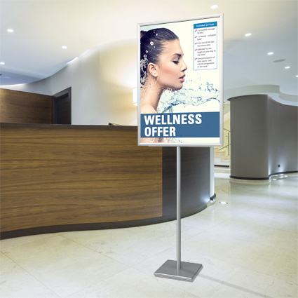 Alba 70x100, stabilt golvstll 190cm med fyrkantig fot